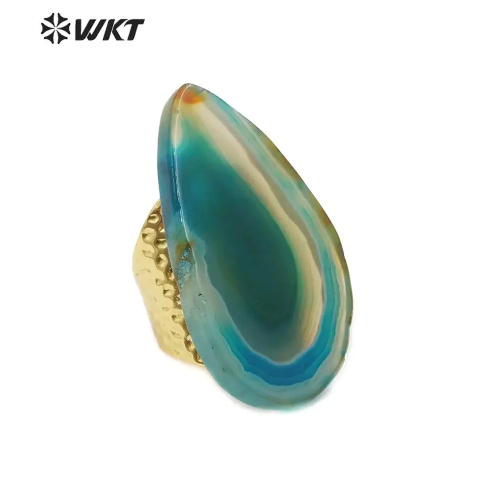 WT-R334 Wholesale Slice A-gates Ring Jewelry Random Size Colorful Gem Slice Gold Electroplated Ring WomenAdjustable Ring
WT-R334 Wholesale Slice A-gates Ring Jewelry Random Size Colorful Gem Slice Gold Electroplated Ring WomenAdjustable Ring