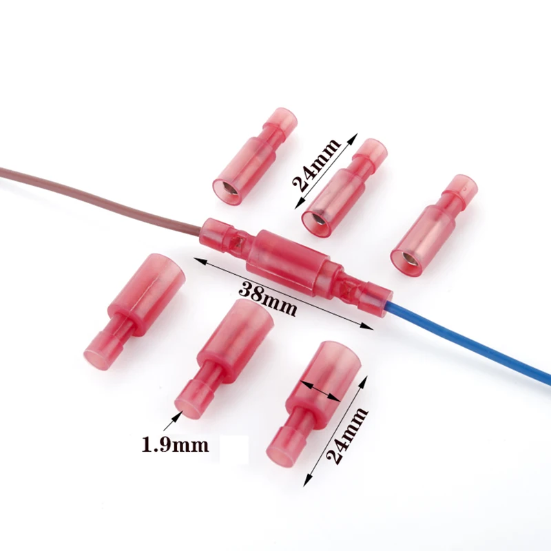 10 set/lot MRFNY (FRFNY) 1.25-156 red cold-pressed terminal Connectors and Splices For 0.75-1.5mm2 , 18-16 AWG Wire 10A
10 set/lot MRFNY (FRFNY) 1.25-156 red cold-pressed terminal Connectors and Splices For 0.75-1.5mm2 , 18-16 AWG Wire 10A
