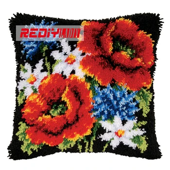 LADIY Latch Hook Cushion Kit Yarn for Embroidery Cushion Cover Poppy & Daisy Pillow Case Sofa Cushion Decorative Pillow BZ436
LADIY Latch Hook Cushion Kit Yarn for Embroidery Cushion Cover Poppy & Daisy Pillow Case Sofa Cushion Decorative Pillow BZ436