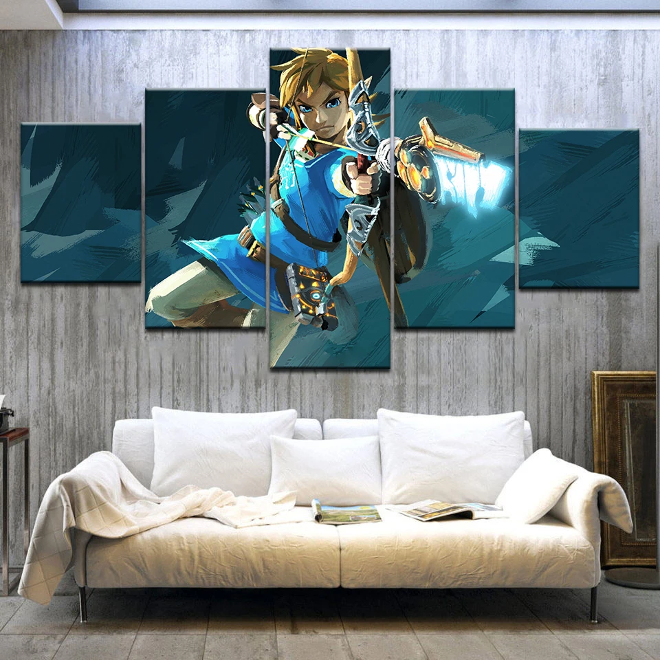5 Panel HD Print The Legend of Zelda: Breath of the Wild game wall posters Canvas Art Painting For home living room decoration
5 Panel HD Print The Legend of Zelda: Breath of the Wild game wall posters Canvas Art Painting For home living room decoration