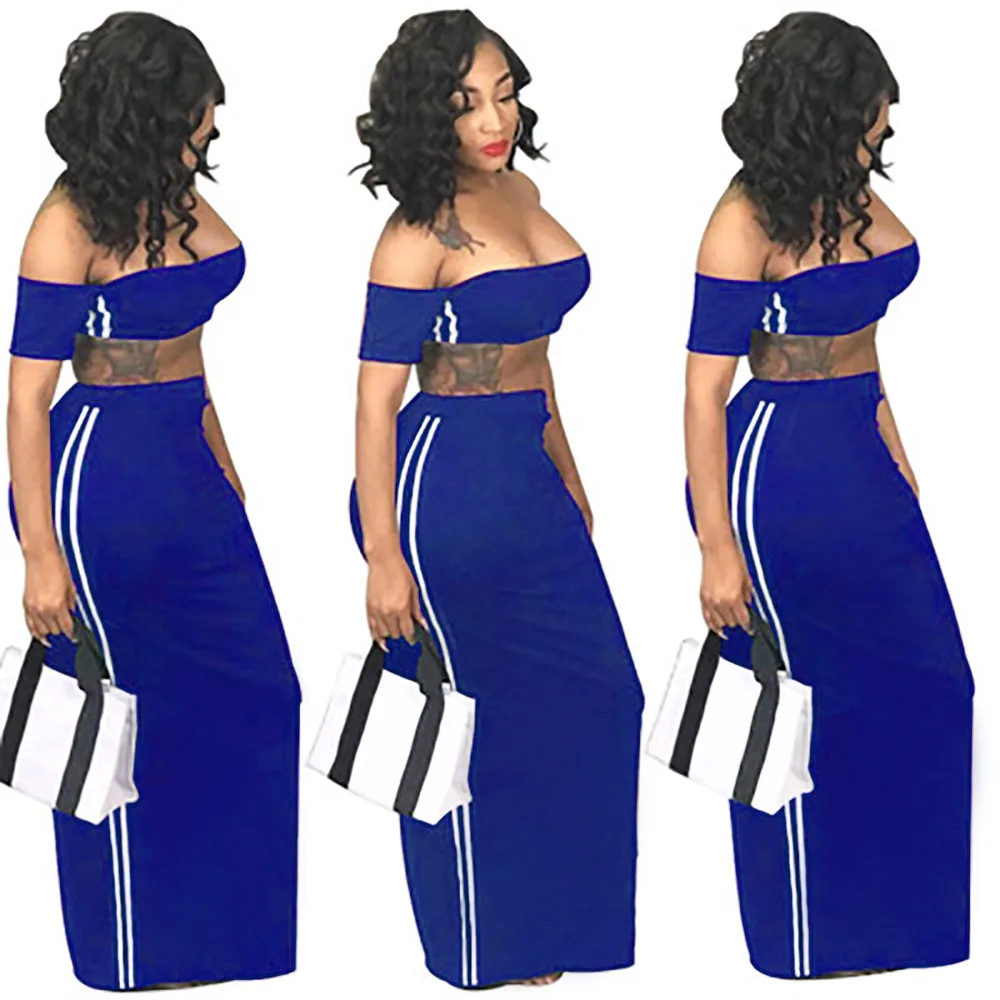 JAYCOSIN Women Set Clothes Sexy 2PCS Slack Neck Backless Striped Crops Top + Long Skirt Fashion Elegant Evening Party Outfits
JAYCOSIN Women Set Clothes Sexy 2PCS Slack Neck Backless Striped Crops Top + Long Skirt Fashion Elegant Evening Party Outfits