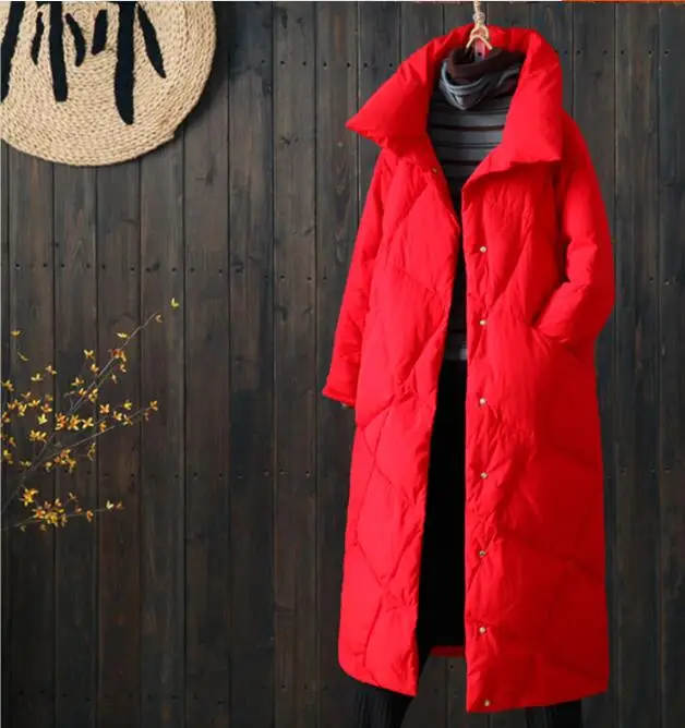 Winter women coat white duck down Long down jacket coat female over the knee loose thick down jacket winter woman clothing
Winter women coat white duck down Long down jacket coat female over the knee loose thick down jacket winter woman clothing