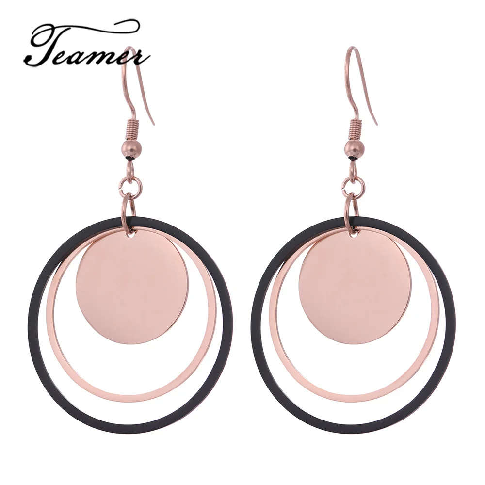 Teamer Multi Circle Drop Earrings for Women Geometric Round Stainless Steel Earrings Statement Fashion Jewelry Brincos 2019
Teamer Multi Circle Drop Earrings for Women Geometric Round Stainless Steel Earrings Statement Fashion Jewelry Brincos 2019