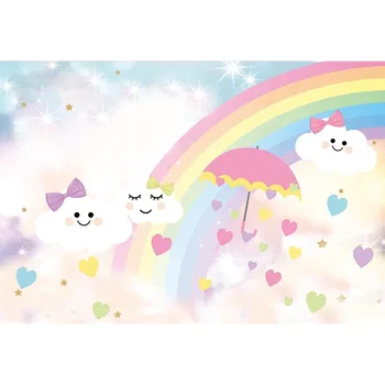 Vinyl baby Birthday Party Rainbow Backdrop for Children Background for newborn children Photography
Vinyl baby Birthday Party Rainbow Backdrop for Children Background for newborn children Photography