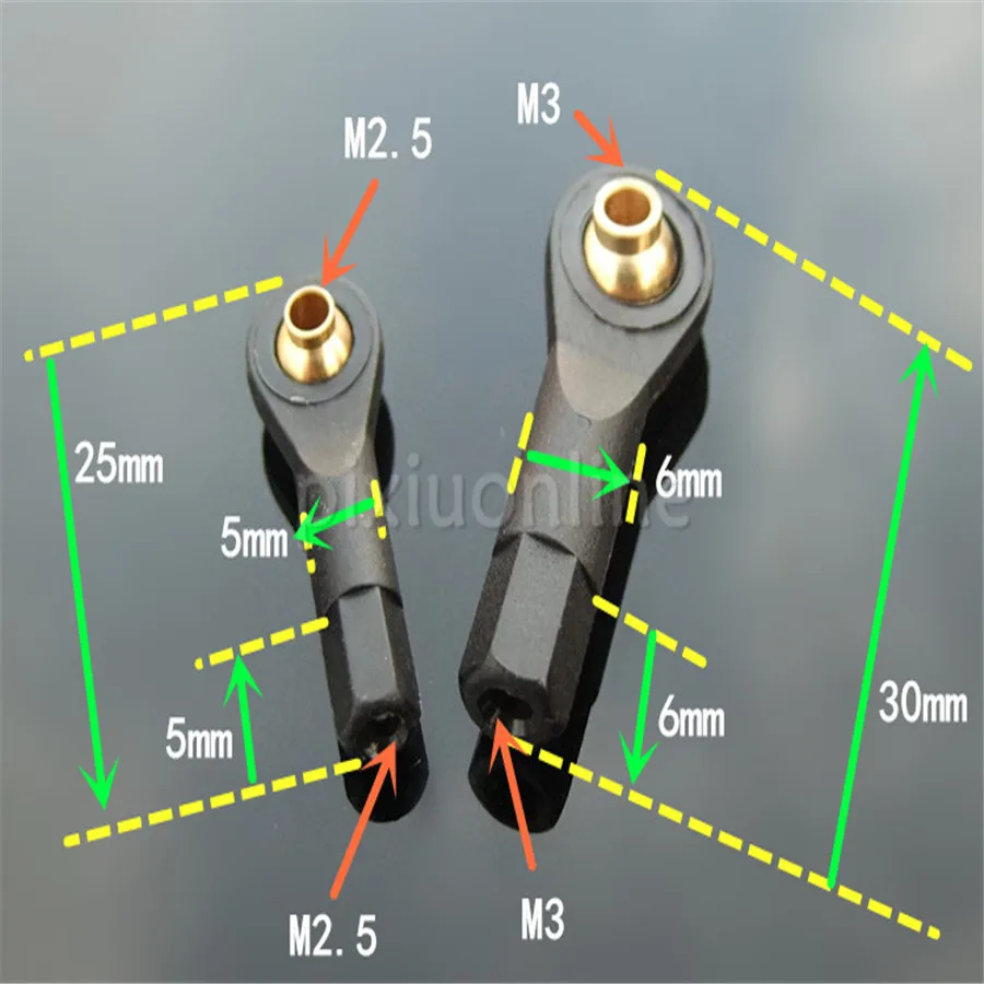 1pc Sale K920 High-type Nylon Ball Joints M2.5/M3 Brass Ball Links DIY Model Airplane Making Connecting Parts
1pc Sale K920 High-type Nylon Ball Joints M2.5/M3 Brass Ball Links DIY Model Airplane Making Connecting Parts