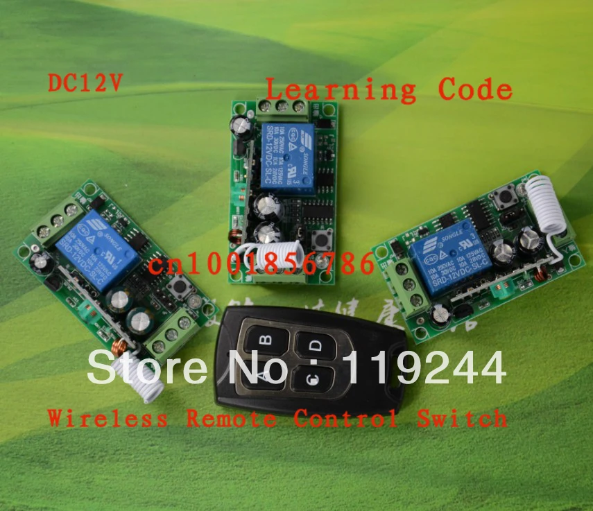 12V 1CH radio transmitter 3 Receiver & Transmitter Wireless Remote Control Power Switch System Learning code
12V 1CH radio transmitter 3 Receiver & Transmitter Wireless Remote Control Power Switch System Learning code