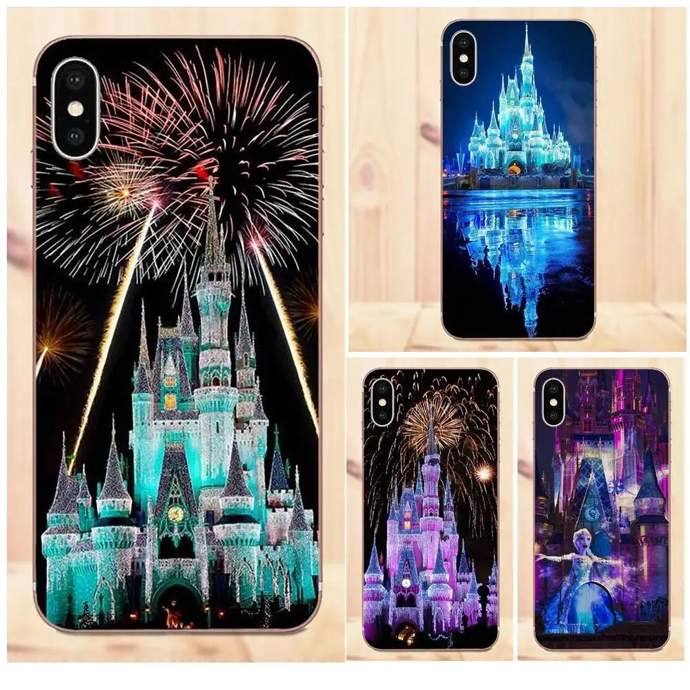 Maerknon для Apple iPhone 4 4S 5 5C 5S SE 6 6S 7 8 Plus X тонкий мир Золушки замок фейерверк | Мобильные