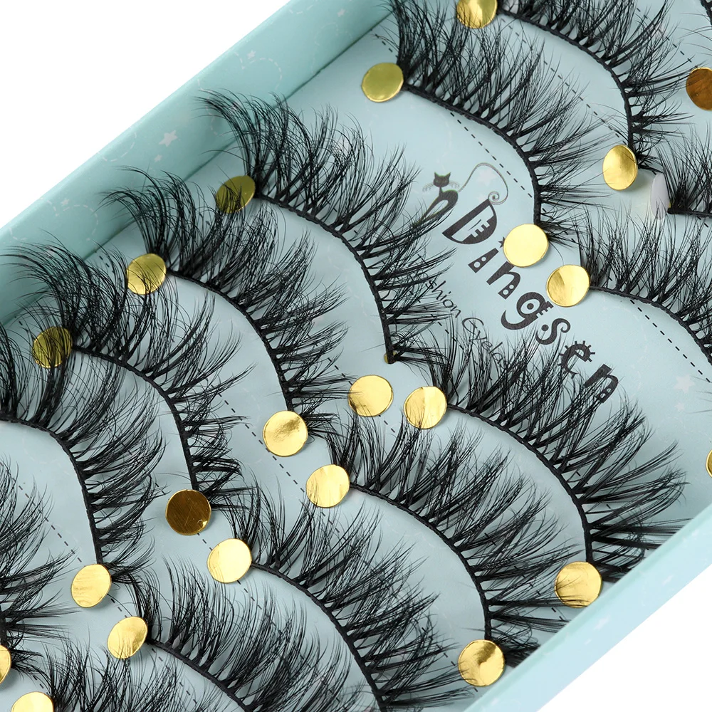 10 Pairs/set Soft Faux Mink Hair False Eyelashes Handmade 3D Crisscross Wispy Fluffy Lashes Extension Eye Makeup Tools #3D-71
10 Pairs/set Soft Faux Mink Hair False Eyelashes Handmade 3D Crisscross Wispy Fluffy Lashes Extension Eye Makeup Tools #3D-71