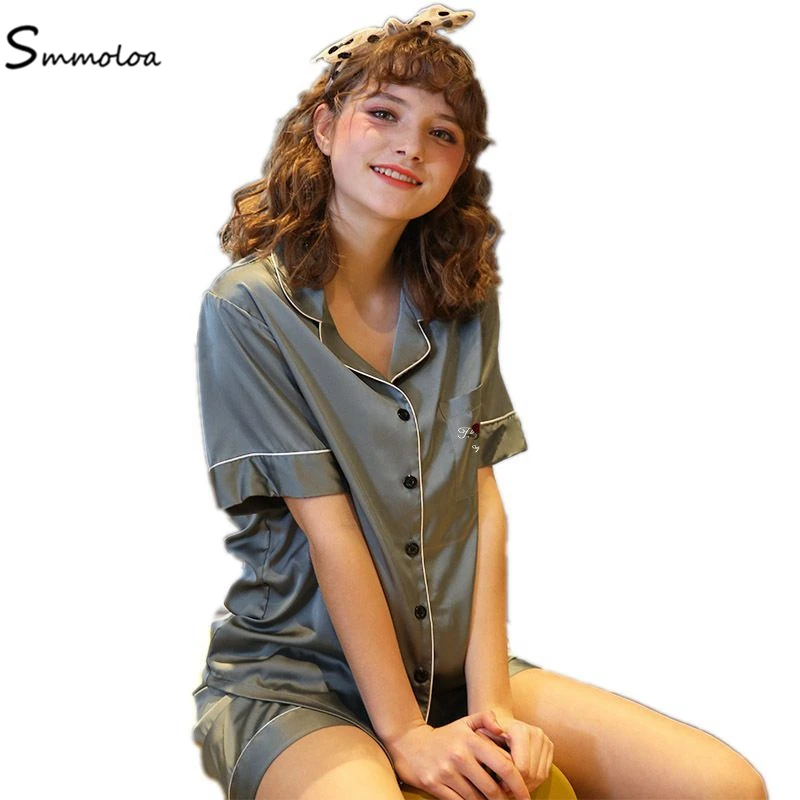 Smmoloa Top Quality Couple Silk Pajamas Men Pajama Wedding Pyjama Short Sleeve Man Pajama
Smmoloa Top Quality Couple Silk Pajamas Men Pajama Wedding Pyjama Short Sleeve Man Pajama