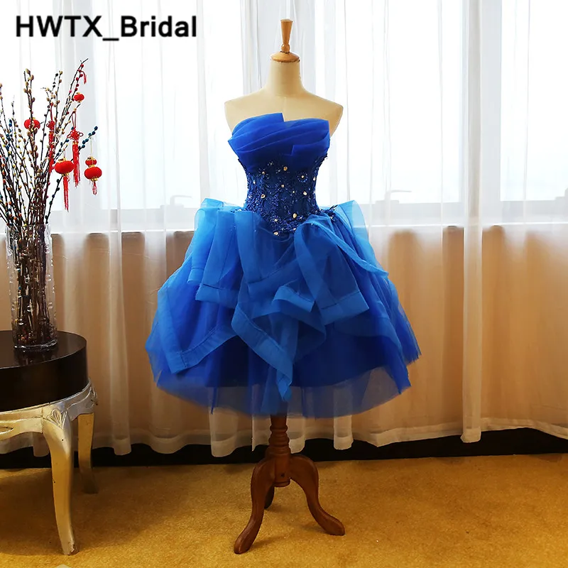 Royal Blue Short Bridesmaid Dresses 2018 Strapless Short Beading Lace Dress For Wedding Party Elegant Ball Gown Homecoming Gowns
Royal Blue Short Bridesmaid Dresses 2018 Strapless Short Beading Lace Dress For Wedding Party Elegant Ball Gown Homecoming Gowns