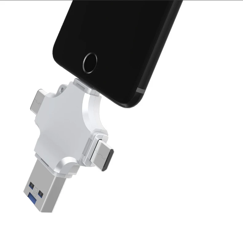 4 In 1 USB 3.0 Card Reader Type-C/micro/USB/USB IOS TF card reader for Lighting Android support High-speed TF card expansion
4 In 1 USB 3.0 Card Reader Type-C/micro/USB/USB IOS TF card reader for Lighting Android support High-speed TF card expansion