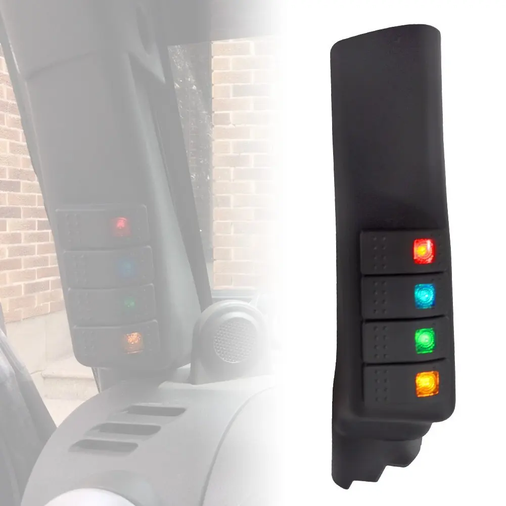 Left Side Pod 4 Rocker Switch Left Hand A Pillar 4 Switch Panel Pod for Jeep Wrangler JK 2007-2016
Left Side Pod 4 Rocker Switch Left Hand A Pillar 4 Switch Panel Pod for Jeep Wrangler JK 2007-2016