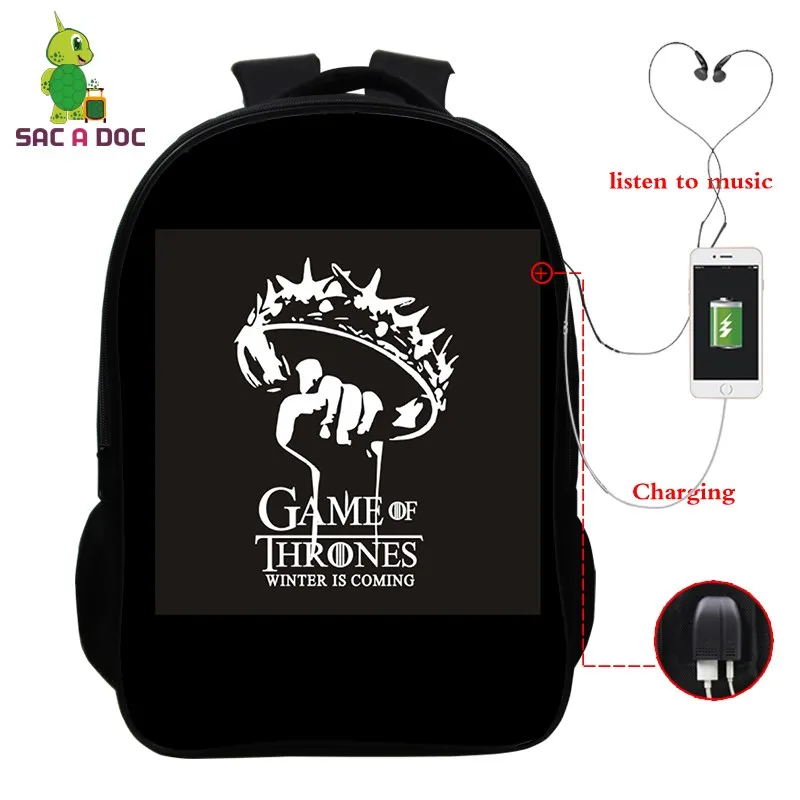 Game of Thrones Winter Is Coming Multifunction Backpack Women Men USB Charging School Travel Bags for Teenagers Laptop Backpack
Game of Thrones Winter Is Coming Multifunction Backpack Women Men USB Charging School Travel Bags for Teenagers Laptop Backpack