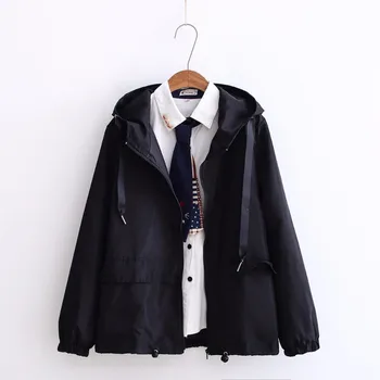 Women Spring Zipper Hooded Windbreaker Jacket Long Sleeved Loose Bomber Jacket New Fashions Casual Solid Outerwear Thin Coats
Women Spring Zipper Hooded Windbreaker Jacket Long Sleeved Loose Bomber Jacket New Fashions Casual Solid Outerwear Thin Coats