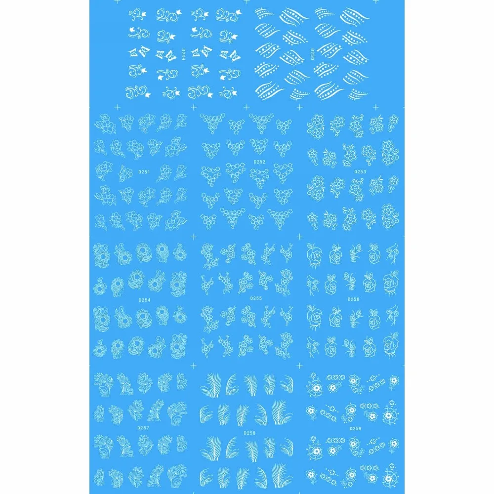 11 PACK/ LOT WATER TRANSFER DECAL NAIL ART NAIL STICKER WHITE FLOWER VINE GRASS FEATHER D249-259W
11 PACK/ LOT WATER TRANSFER DECAL NAIL ART NAIL STICKER WHITE FLOWER VINE GRASS FEATHER D249-259W