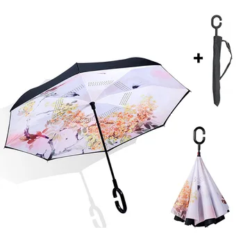 Flowers Windproof Reverse Umbrella For Folding Double Layer Inverted Umbrella Fashion Flower Women's Waterproof Rain Umbrellas
Flowers Windproof Reverse Umbrella For Folding Double Layer Inverted Umbrella Fashion Flower Women's Waterproof Rain Umbrellas