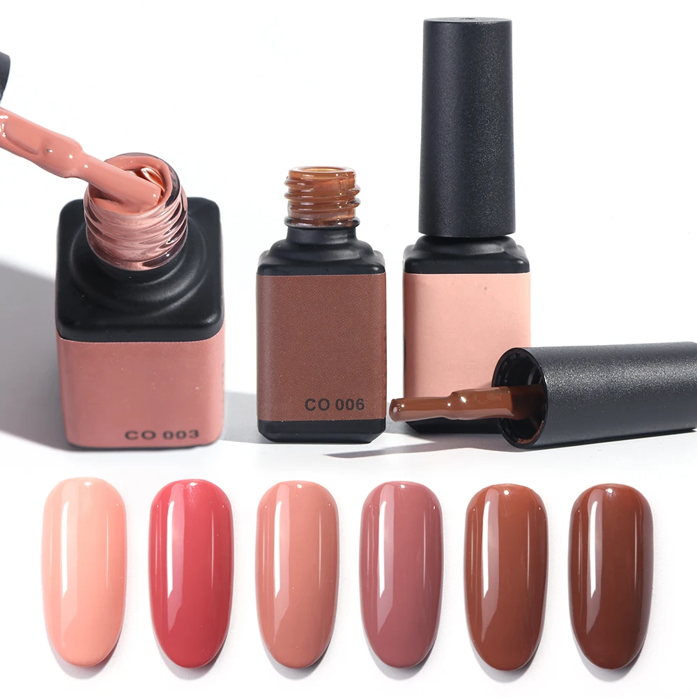 6pcs Gel Varnish Pure Nail Polish Coffee Chocolate Lacquer Semi Permanent Vernis Soak Off Nails Accessories Manicure BECO01-06-1
6pcs Gel Varnish Pure Nail Polish Coffee Chocolate Lacquer Semi Permanent Vernis Soak Off Nails Accessories Manicure BECO01-06-1