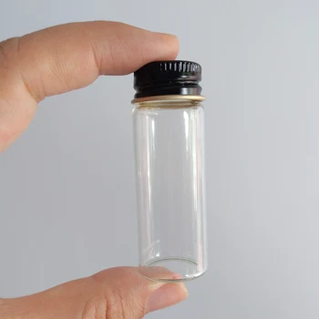 Cute 14ml glass bottle with Black Aluminum lid 22*60mm Screw cap Clear glass vials Dry goods bottle Home Crafts 50pcs/lot
Cute 14ml glass bottle with Black Aluminum lid 22*60mm Screw cap Clear glass vials Dry goods bottle Home Crafts 50pcs/lot