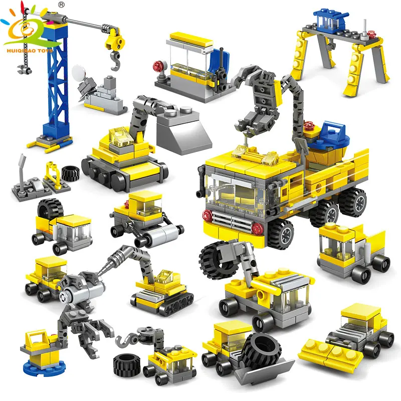 HUIQIBAO TOYS 318pcs 16in1 Construction Engineering Vehicles Building Blocks For Children Legoingly City Lifting crane Brick Set
HUIQIBAO TOYS 318pcs 16in1 Construction Engineering Vehicles Building Blocks For Children Legoingly City Lifting crane Brick Set