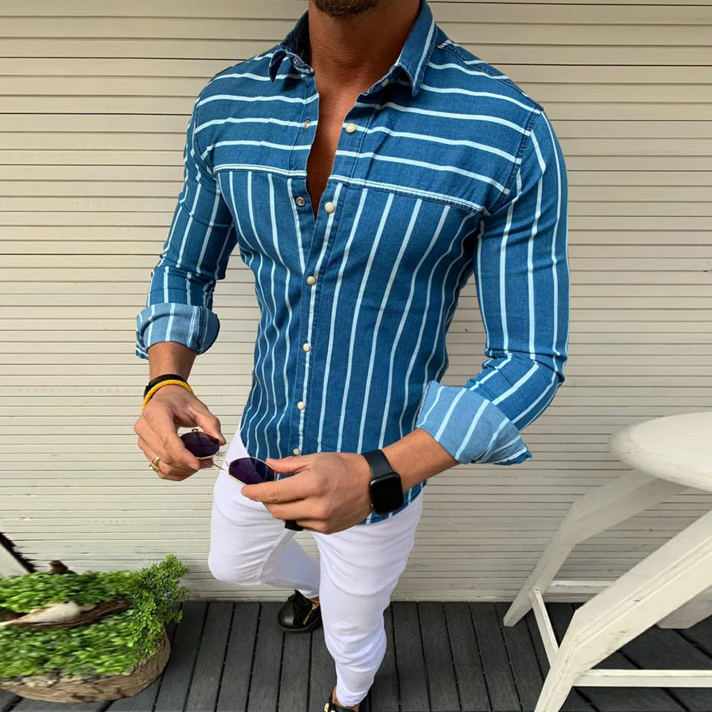 Men's Shirts Spring Plus Size Baggy Striped Long Sleeve Button Turn-down Collar Beach Hawaiian Slim FitShirts Fashion Streetwear
Men's Shirts Spring Plus Size Baggy Striped Long Sleeve Button Turn-down Collar Beach Hawaiian Slim FitShirts Fashion Streetwear