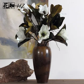 Fake Flower Artificial Flower Wholesale Simple Living Room Decorative Flower Arrangement with Leaf White Simulation Magnolia
Fake Flower Artificial Flower Wholesale Simple Living Room Decorative Flower Arrangement with Leaf White Simulation Magnolia
