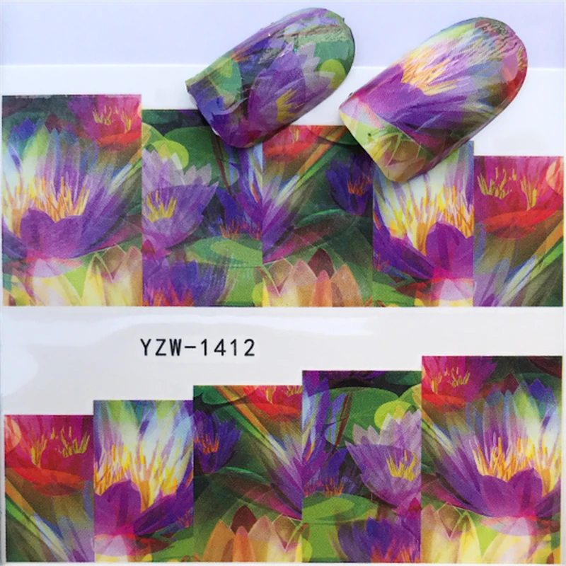 FWC 1 Sheet Color Flower Styles Nail Art Stickers Decals Colorful Full Tips Designed Fingernail Flower Tips Decoration
FWC 1 Sheet Color Flower Styles Nail Art Stickers Decals Colorful Full Tips Designed Fingernail Flower Tips Decoration