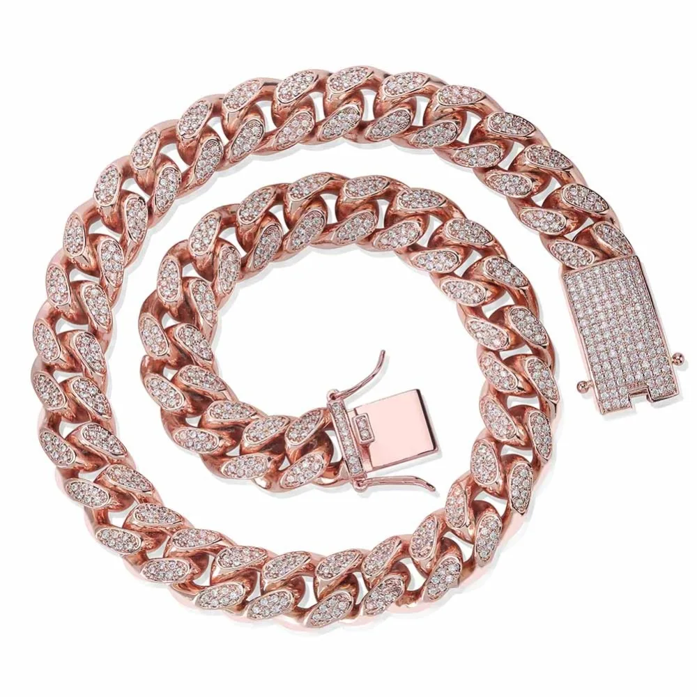 TOPGRILLZ 14mm Iced Out Chain Zircon Miami Men Cuban Link Necklace Copper Choker Bling HipHop Jewelry Gold Silver Rosegold 16-30
TOPGRILLZ 14mm Iced Out Chain Zircon Miami Men Cuban Link Necklace Copper Choker Bling HipHop Jewelry Gold Silver Rosegold 16-30