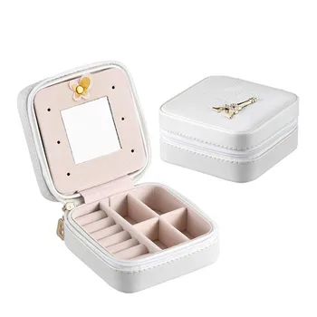 Fashion Portable Leather Display Storage Case With Mirror Creative Ring Bracelet Earring Necklace Jewelry Box Organizer Holder
Fashion Portable Leather Display Storage Case With Mirror Creative Ring Bracelet Earring Necklace Jewelry Box Organizer Holder