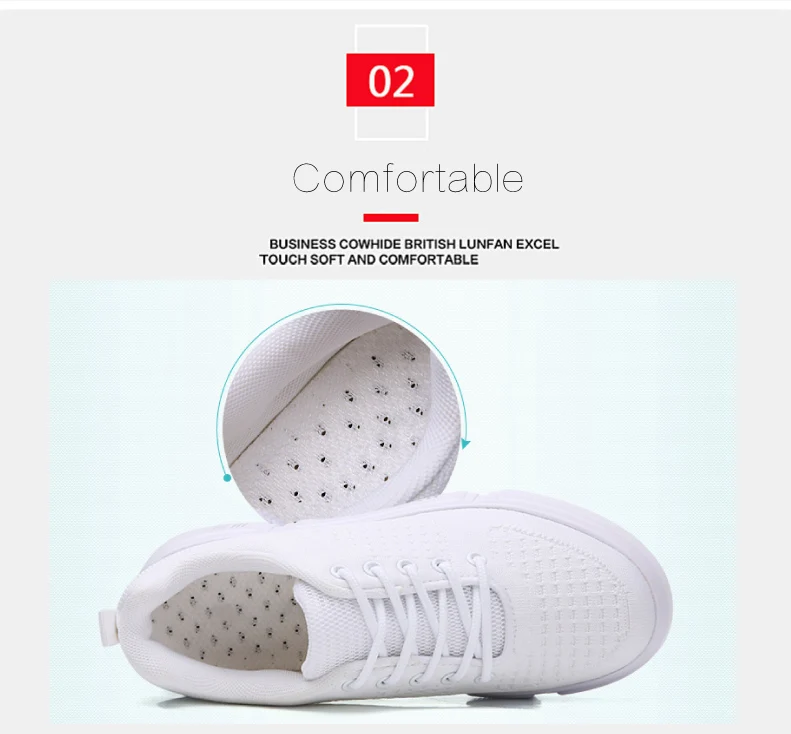 Spring NEW Women Sneakers Shoes Ladies lace up flat Platform white sneakers for Women Mesh Sock Casual Shoes Creepers (4)