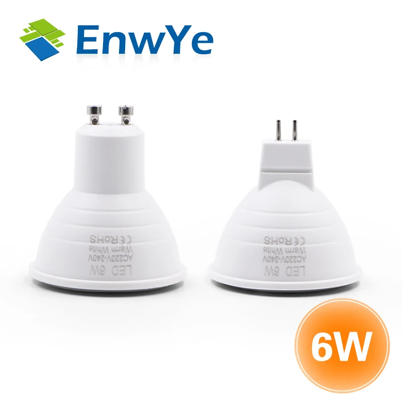 EnwYe LED Lamp GU10 MR16 LED Bulb 3W 6W 220V Lampada LED Condenser lamp Diffusion Spotlight Energy Saving Home Lighting
EnwYe LED Lamp GU10 MR16 LED Bulb 3W 6W 220V Lampada LED Condenser lamp Diffusion Spotlight Energy Saving Home Lighting