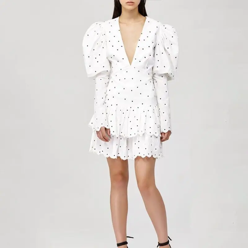 Women Puff Sleeve Dress Top Quality Sexy Elegant Fahsion Vintage White Evening Party Dresses
Women Puff Sleeve Dress Top Quality Sexy Elegant Fahsion Vintage White Evening Party Dresses
