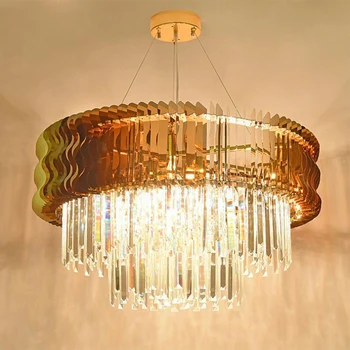 jmmxiuz Luxury Chandelier Lighting Living Room Gold LED Crystal Lights Polished Steel Fixture Dining Room Crystal Chandelier
jmmxiuz Luxury Chandelier Lighting Living Room Gold LED Crystal Lights Polished Steel Fixture Dining Room Crystal Chandelier