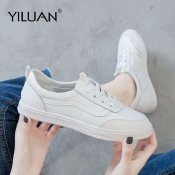 Yiluan Women Casual Shoes white genuine leather shoes Lace Up Female shoes Fashion students Sneakers women
Yiluan Women Casual Shoes white genuine leather shoes Lace Up Female shoes Fashion students Sneakers women