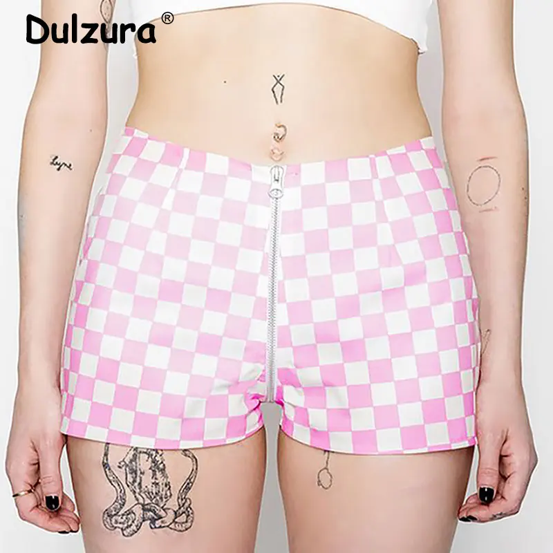 Sweet Cute Style Pink Plaid Skinny Shorts Women Summer Brand Fashion Zipper Up Shorts Vintage Punk Girls Streetwear Femme
Sweet Cute Style Pink Plaid Skinny Shorts Women Summer Brand Fashion Zipper Up Shorts Vintage Punk Girls Streetwear Femme