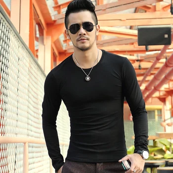 All new o- Neck slim men long sleeve t-shirt base shirt saints thermal undershirt men's autumn spring Top Tees Solid Color 2017
All new o- Neck slim men long sleeve t-shirt base shirt saints thermal undershirt men's autumn spring Top Tees Solid Color 2017