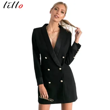 2019 women's blazer coat Winter new double-breasted blazer Fashion casual temperament coat V-neck lapels high quality spot jack
2019 women's blazer coat Winter new double-breasted blazer Fashion casual temperament coat V-neck lapels high quality spot jack