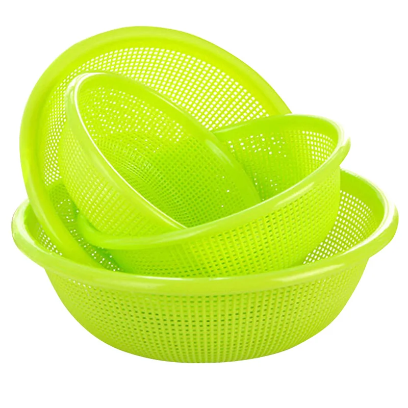 4pcs/set 3 Color Green blue red high quality plasitc round screen Colanders strainers for clean vegetables and fruits
4pcs/set 3 Color Green blue red high quality plasitc round screen Colanders strainers for clean vegetables and fruits