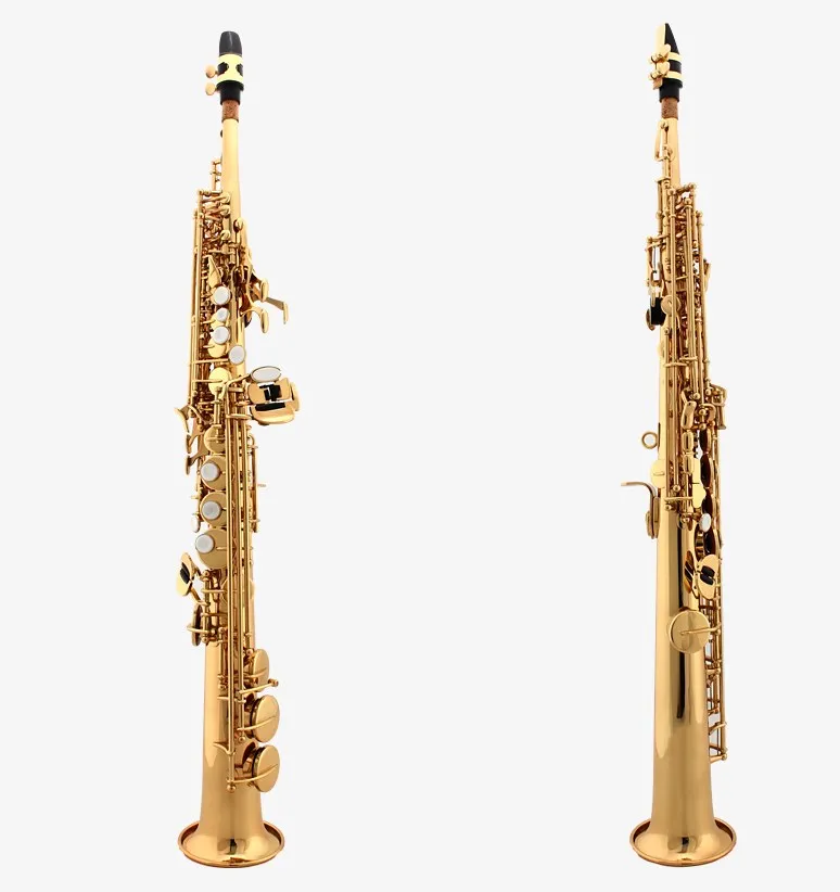 Soprano Saxophone R54 B flat Electrophoresis Gold Sax Straight Saxofone Musical Instruments professional Accessories
Soprano Saxophone R54 B flat Electrophoresis Gold Sax Straight Saxofone Musical Instruments professional Accessories