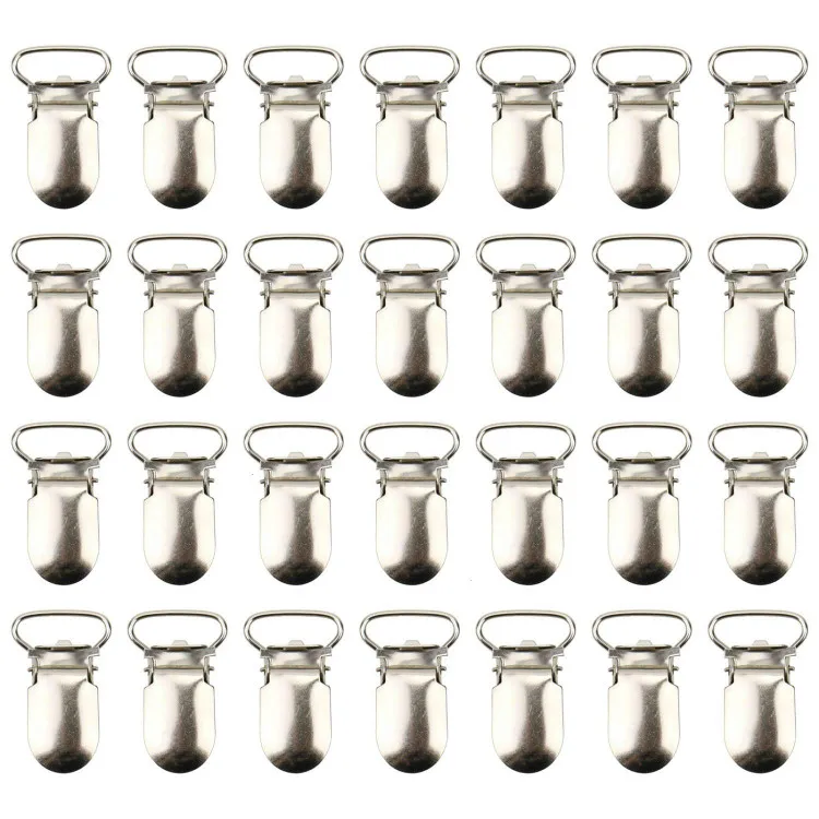 100 Pieces Metal Suspender Pacifier Webbing Ribbon Mitten Clips Hook for Making Pacifier Holders Bib Clips Toy Holder Silver
100 Pieces Metal Suspender Pacifier Webbing Ribbon Mitten Clips Hook for Making Pacifier Holders Bib Clips Toy Holder Silver