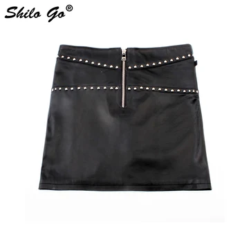 SHILO GO Leather Skirt Womens Autumn Fashion sheepskin genuine leather Skirt Sexy Rivet front zipper A Line high waist skirt
SHILO GO Leather Skirt Womens Autumn Fashion sheepskin genuine leather Skirt Sexy Rivet front zipper A Line high waist skirt