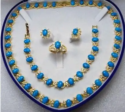 Free Shipping >>new hot Blue Turquoise Link Bracelet/ Earrings /Ring / Necklace Set
Free Shipping >>new hot Blue Turquoise Link Bracelet/ Earrings /Ring / Necklace Set