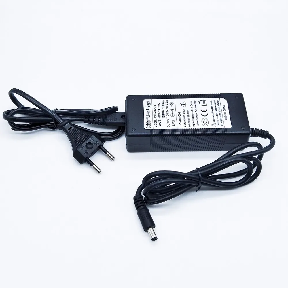 Colaier 25.2V 2A battery pack charger Electric vehicles dedicated charger 24V 2A Polymer lithium battery charger
Colaier 25.2V 2A battery pack charger Electric vehicles dedicated charger 24V 2A Polymer lithium battery charger