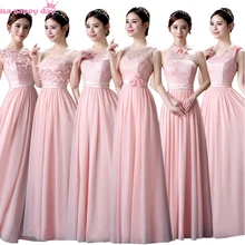 Por Modest Bridesmaid Dresses Pastel Pink Bridesmaid Modest Gown Bride Dress Bridesmaids Sister Of The Long Dresses For Women