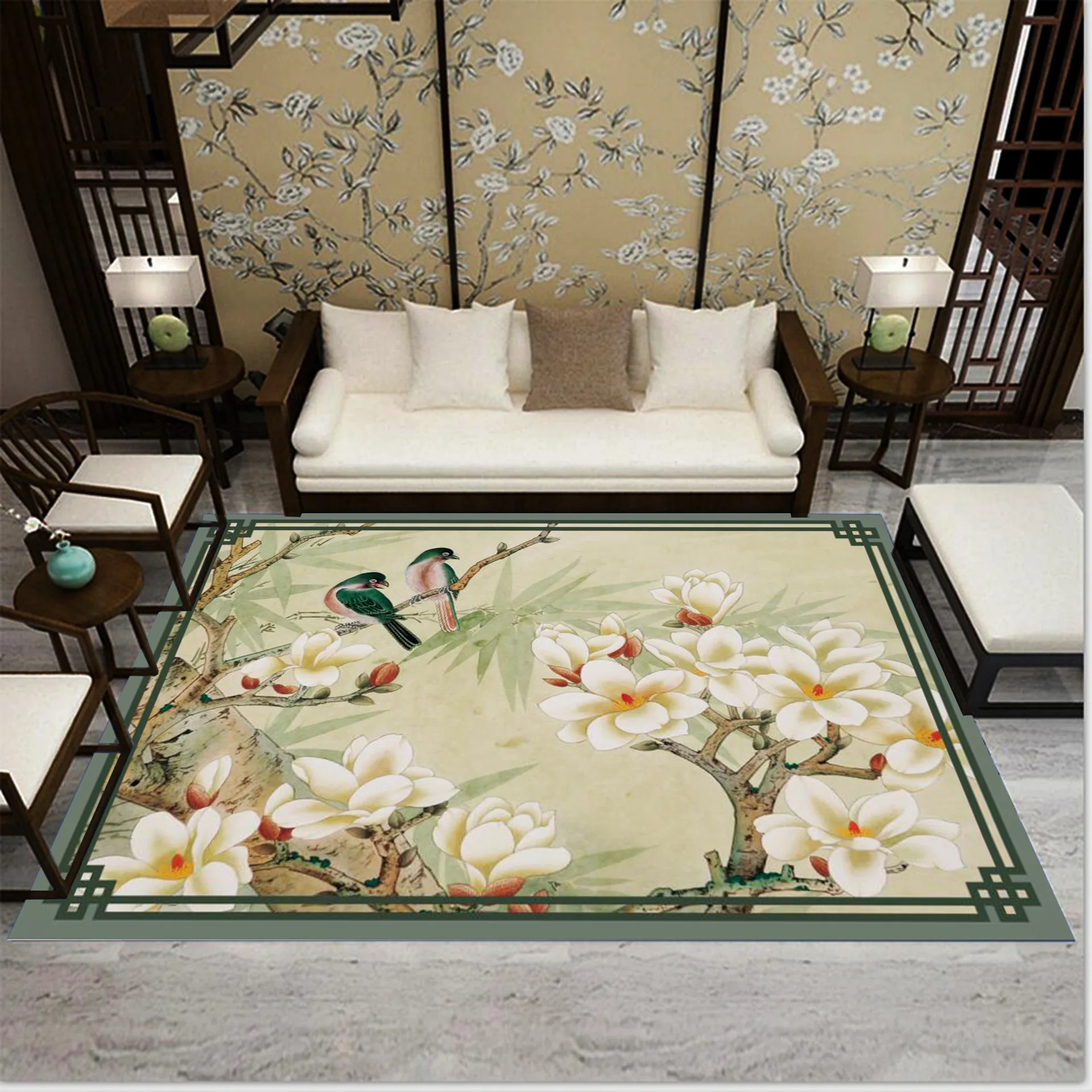 Chinese Style Flower Birds Carpet for Living Room Mat Rug 3D Large Carpets Study/Bedroom Bedside/Hallway Home Decor Runner Rug
Chinese Style Flower Birds Carpet for Living Room Mat Rug 3D Large Carpets Study/Bedroom Bedside/Hallway Home Decor Runner Rug
