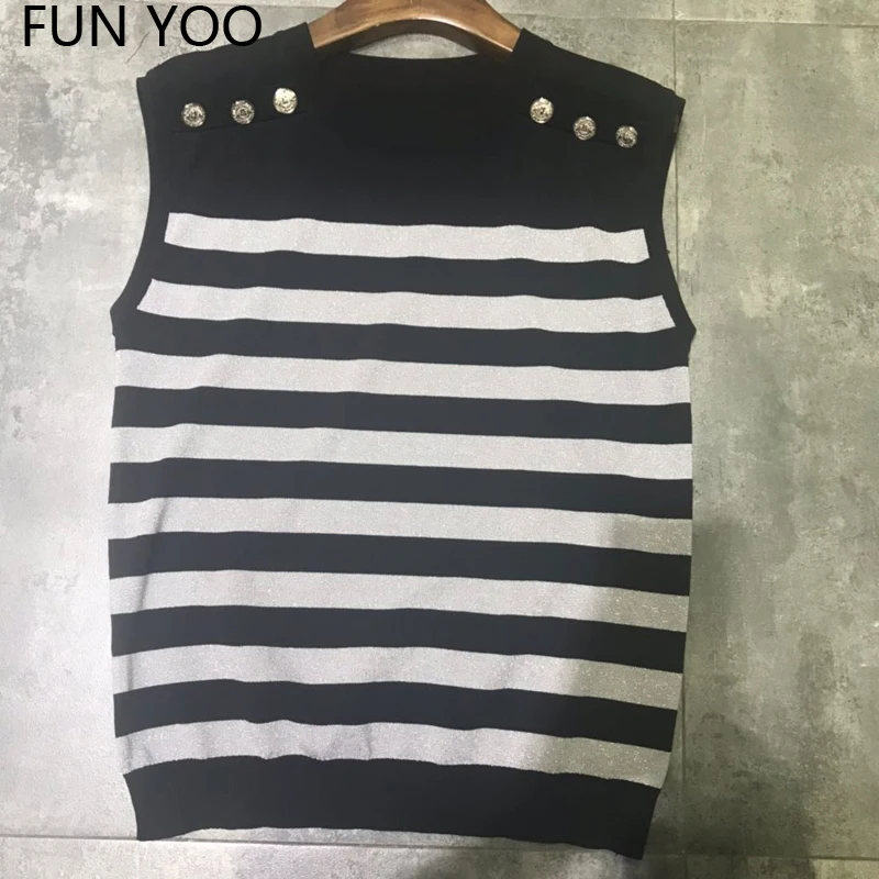 2019 Summer Female Cotton Striped Knitted Shirts Sleeves Buttoned Shoulder Top & Tees
2019 Summer Female Cotton Striped Knitted Shirts Sleeves Buttoned Shoulder Top & Tees