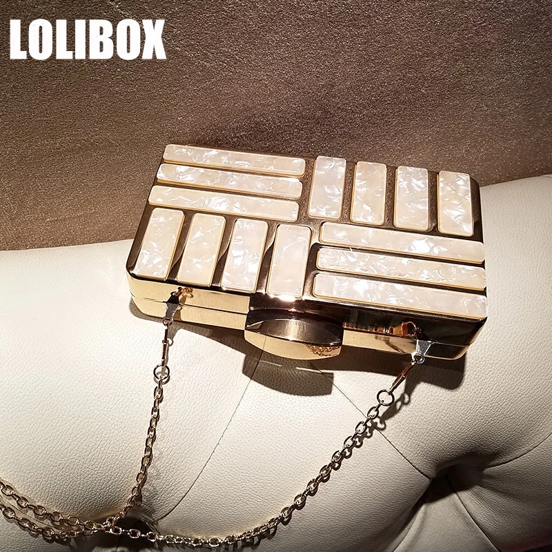 LOLIBOX Women Evening Clutch Bags Heavy Industry New Summer Shell Acrylic Metal Day Clutches Ladies Evening Party Bags Purses 
LOLIBOX Women Evening Clutch Bags Heavy Industry New Summer Shell Acrylic Metal Day Clutches Ladies Evening Party Bags Purses