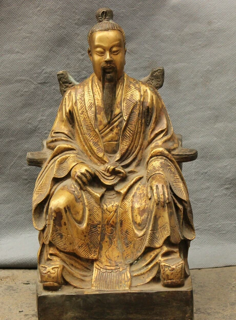 JP S0606 11" Folk Chinese Bronze Gilt Taoism Seat celestial being God Statue Sculpture B0403
JP S0606 11" Folk Chinese Bronze Gilt Taoism Seat celestial being God Statue Sculpture B0403