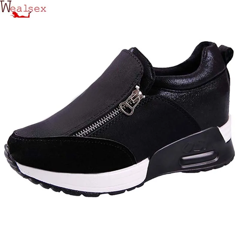 Wealsex Casual wedges sport shoes for women Hidden Casual Shoes fashion Women's Platform Shoes black Red concealed heel 2.5 cm
Wealsex Casual wedges sport shoes for women Hidden Casual Shoes fashion Women's Platform Shoes black Red concealed heel 2.5 cm