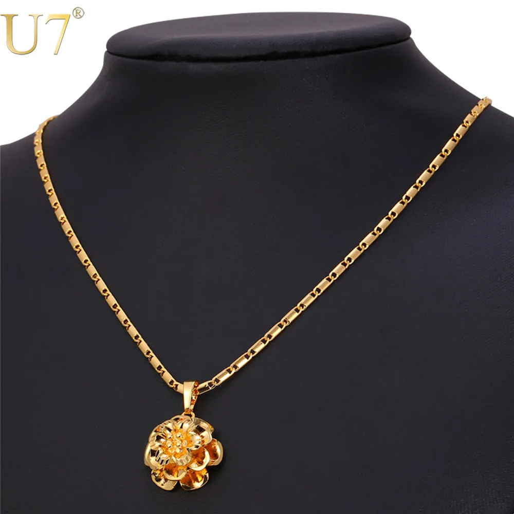 U7 Flower Jewelry Gold Color Fashion Jewelry Wholesale Plant Pendant Necklace For Women Gift P669
U7 Flower Jewelry Gold Color Fashion Jewelry Wholesale Plant Pendant Necklace For Women Gift P669