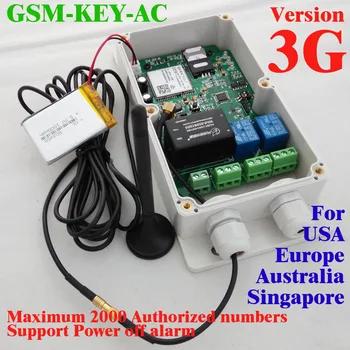 3G Version GSM-KEY-AC2000 Good designed 3G and GSM gate opener two relay output two alarm input for Australia,USA,Singapore
3G Version GSM-KEY-AC2000 Good designed 3G and GSM gate opener two relay output two alarm input for Australia,USA,Singapore